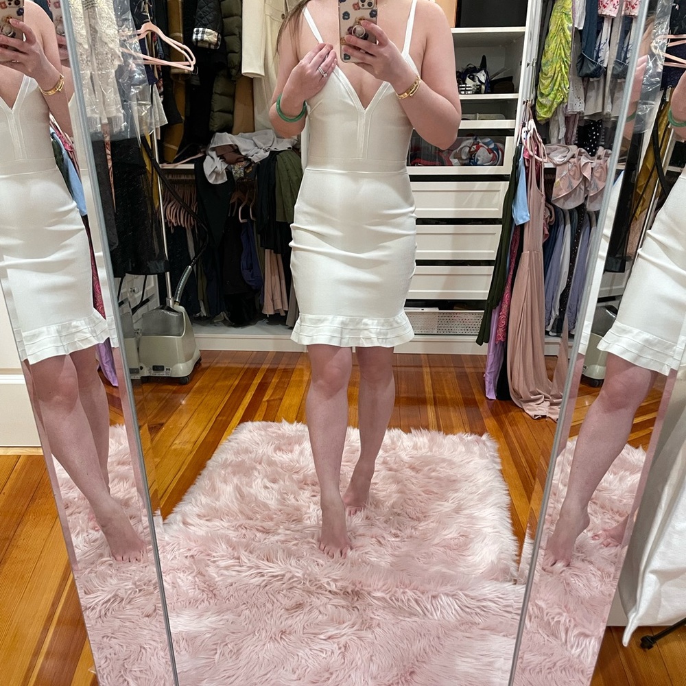 White spandex dress